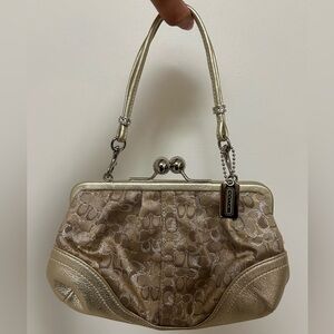 Authentic Formal Gold Coach Purse - can also turn into a clutch!